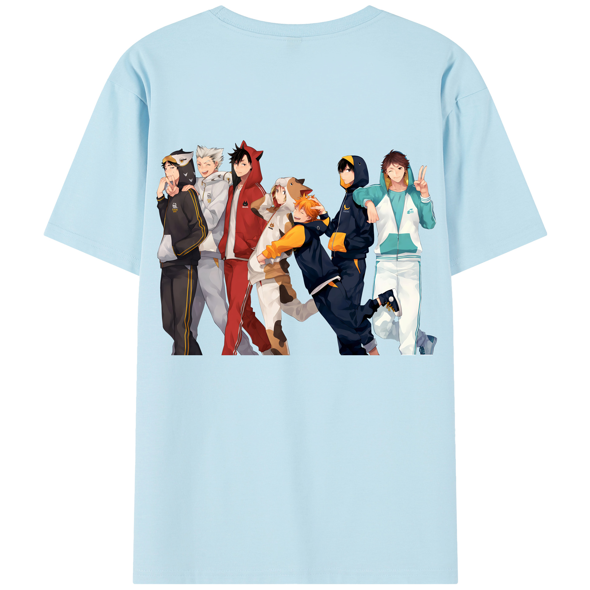 （画像用） ハイキュー!! Haikyu!! 綿100％半袖Tシャツ（背面プリント）